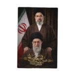 پازل چوبی رهبر شهید و سید مجتبی خامنه‌ای کد PZ132
