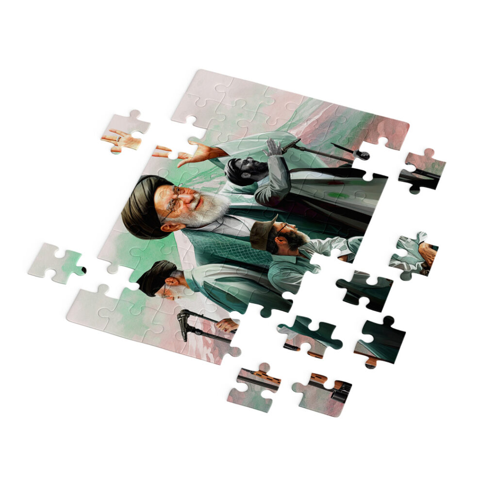پازل چوبی طرح تصویر رهبر شهید کد PZ280