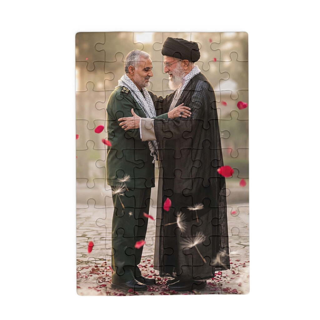 پازل چوبی طرح رهبر شهید کد PZ801