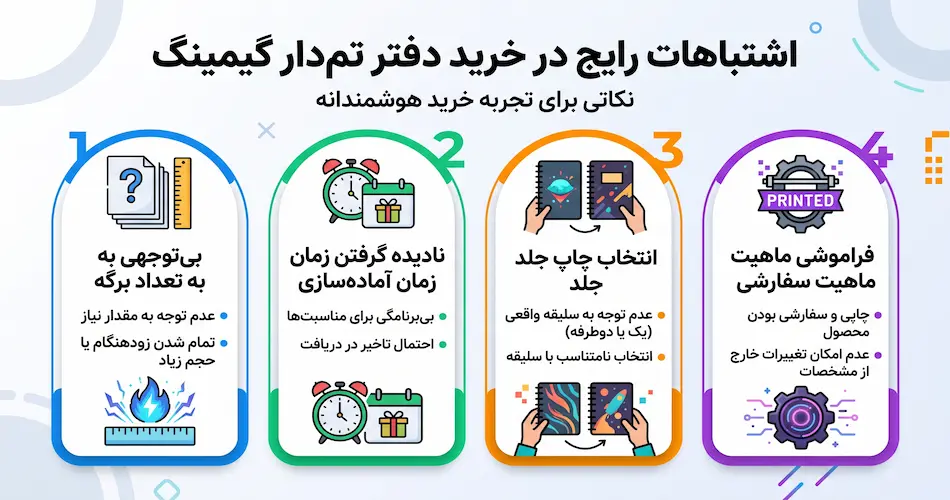 اشتباهات رایج هنگام خرید دفتر تم_دار گیمینگ
